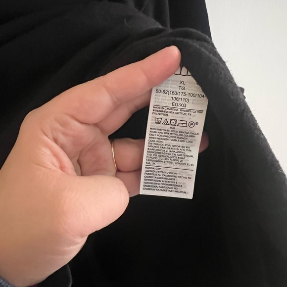 GAP Black V-Neck Tunic Sweater XL NWT Relaxed Fit - Picture 3 of 6